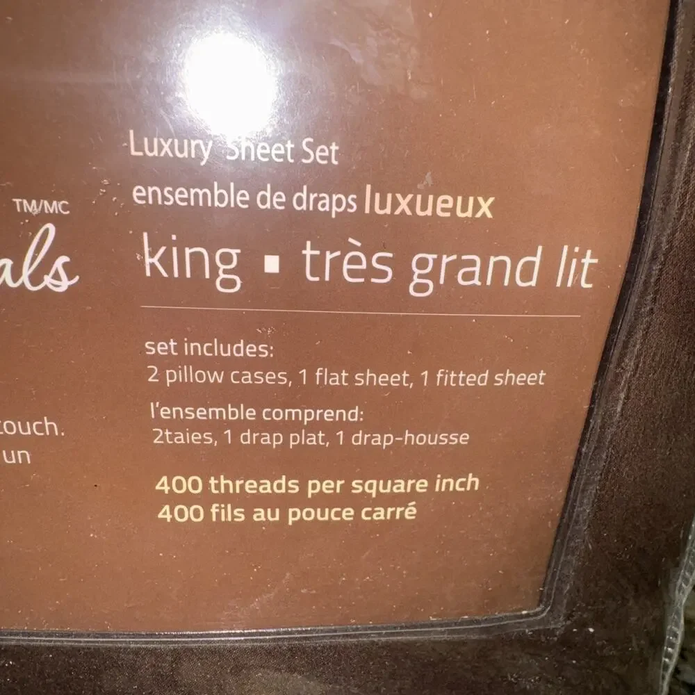 4 Piece King Size Sheet Set Luxury Sateen Chocolate Brown Bedding New